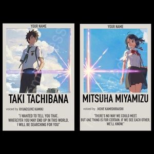 Your Name Character Match Anime Keychain